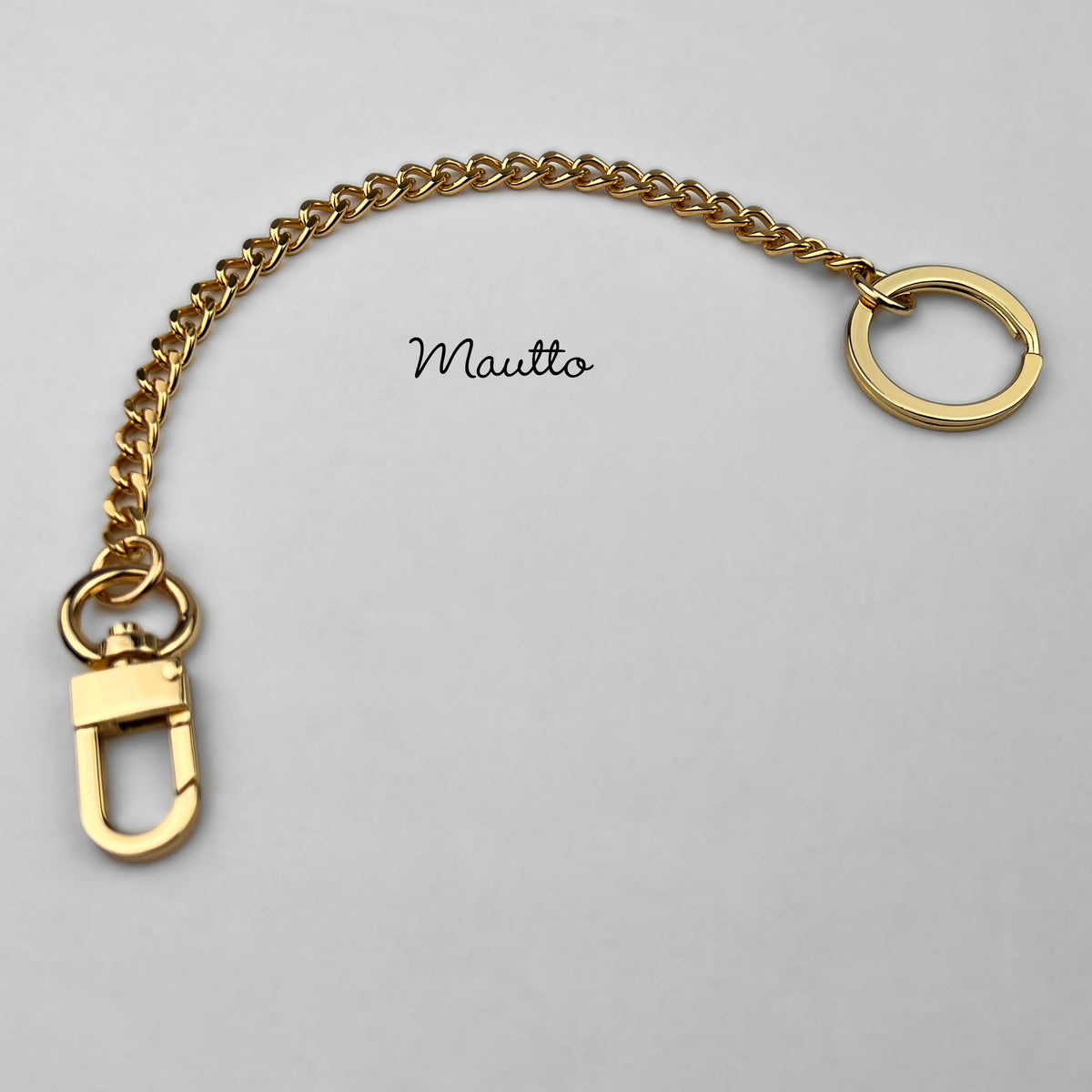 Mautto Luxury Chain Wrist Strap - Secure Wallets, SLGs, Clutches to Arm Petite / Gold-Tone / Standard