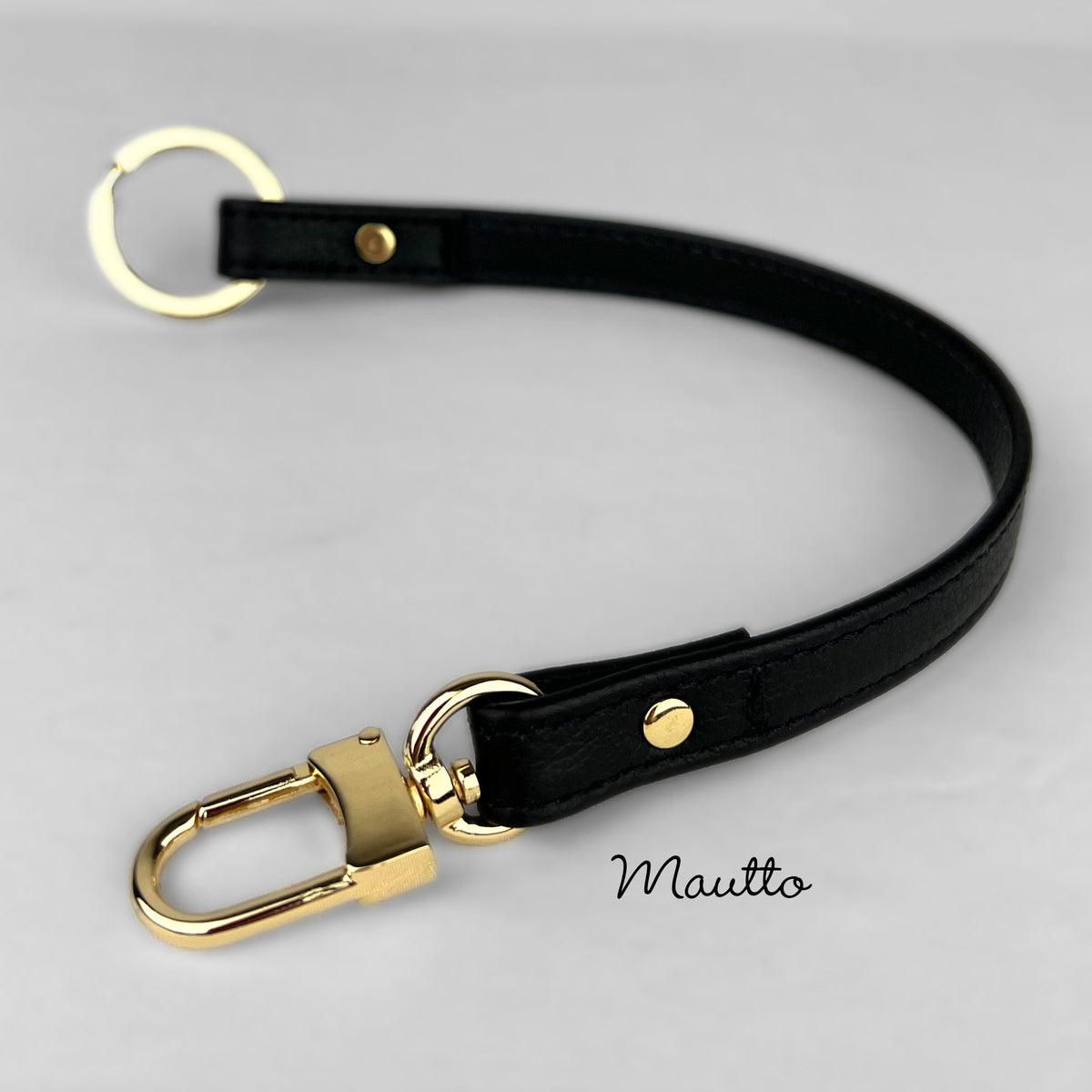 MauttoAccessories Leather Wrist Strap Accessory - Choose Leather Color and Clip Style - 1/2 inch Wide - Hand Made in The USA