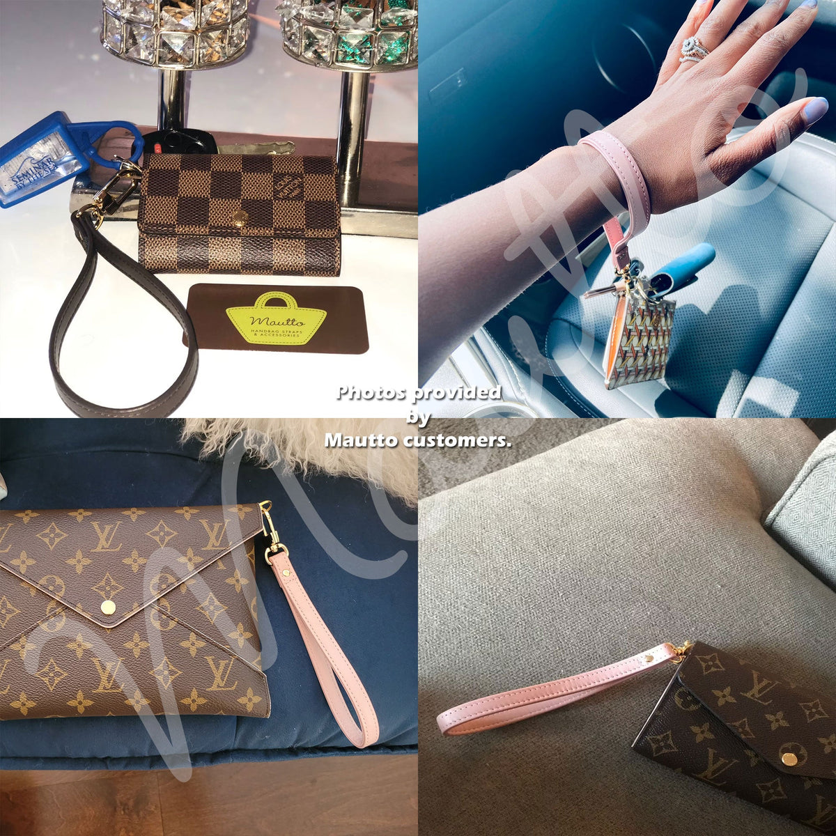 Louis Vuitton Pink Monogram Leather Multi-Pochette Lanyard Key