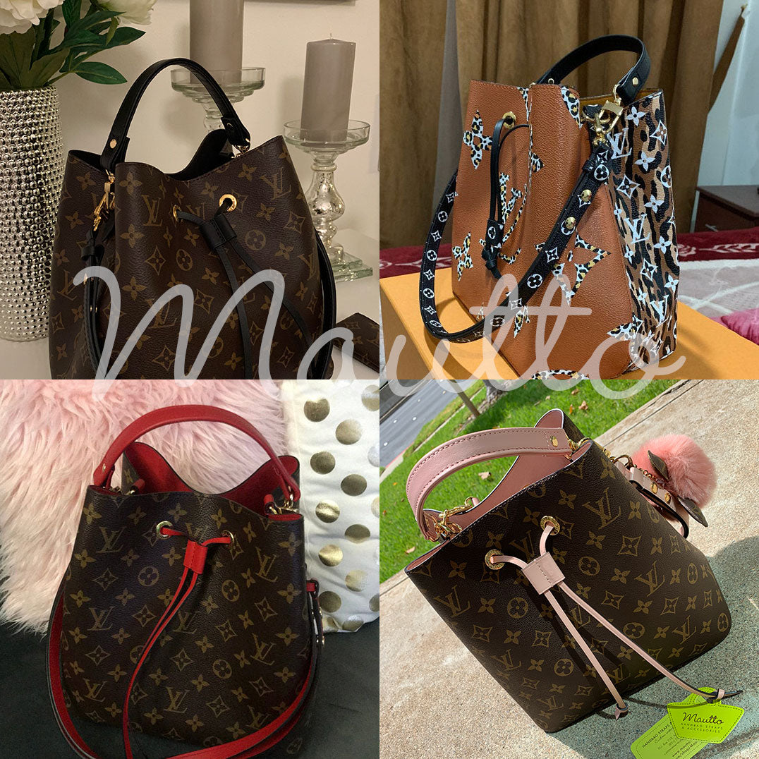 Genuine Leather Braided Handle for LV Beaubourg Hobo Top Handle NeoNoe Strap Pouch Pochette Bag Purse Short Handle