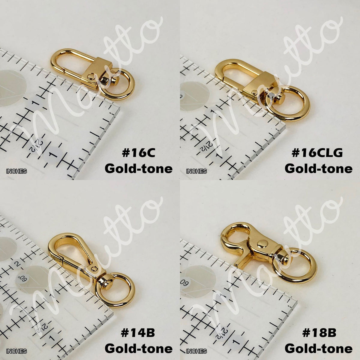 Luxury Keyring With Swiveling Clip Keychain Gold or Silver for Your Bags 