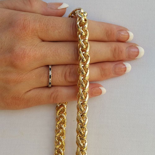 Chunky Gold Chain Handle Strap