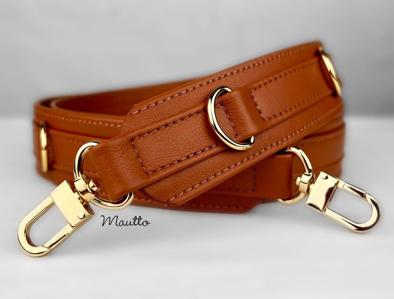 Customized leather strap to customer specifications.