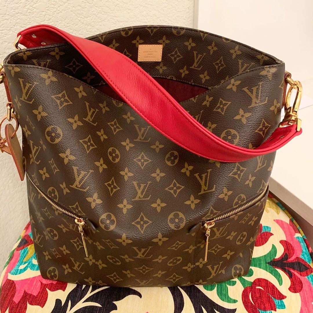 lv brown leather purse strap