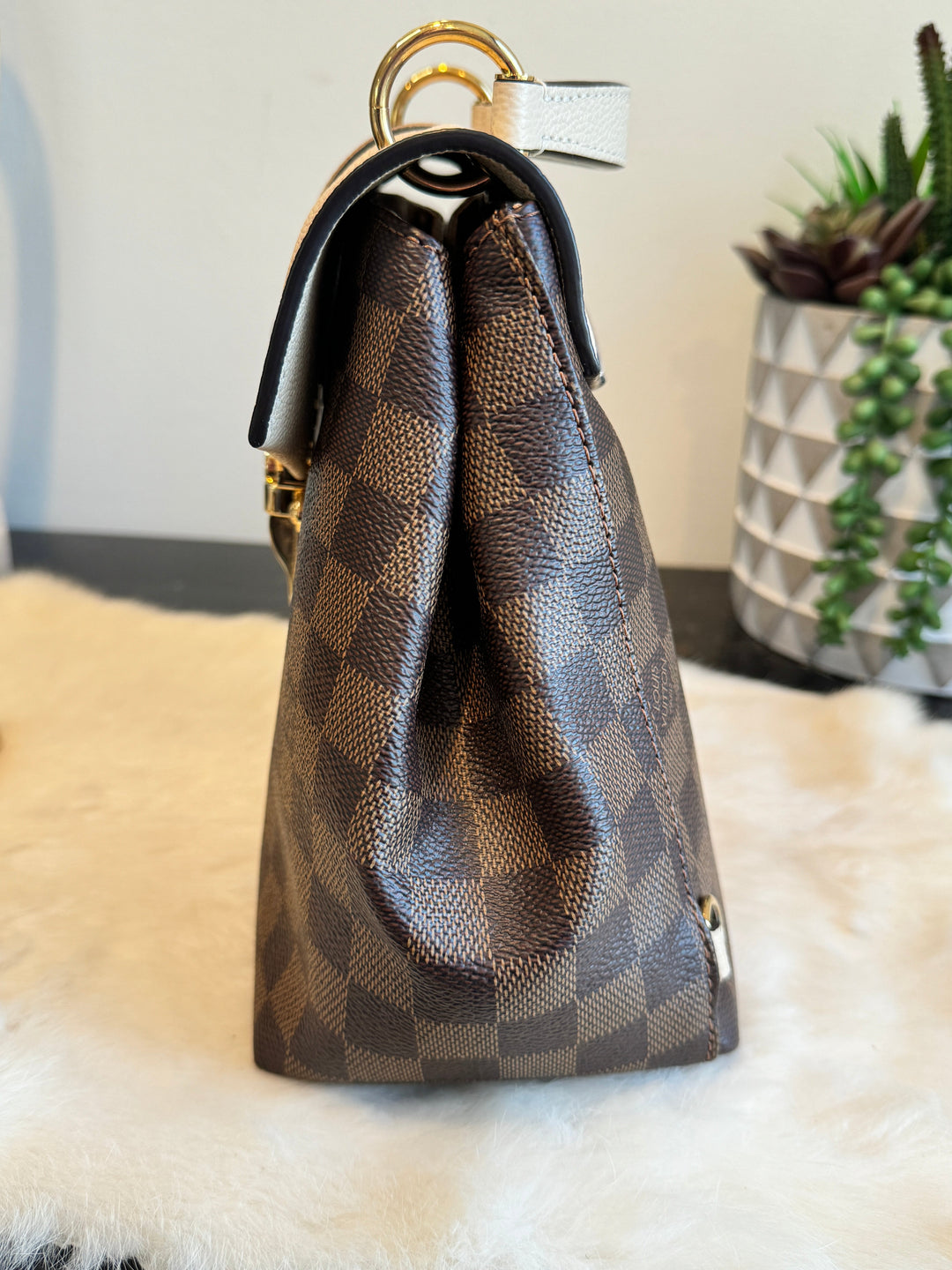 louis vuitton clapton backpack Louis Vuitton Clapton Backpack Damier Ebene/Creme – Mautto