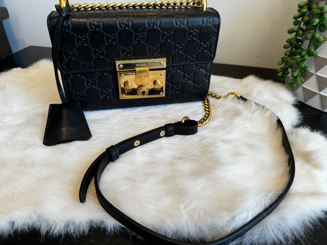 GUCCI Black Guccissima Padlock Mini – Mautto