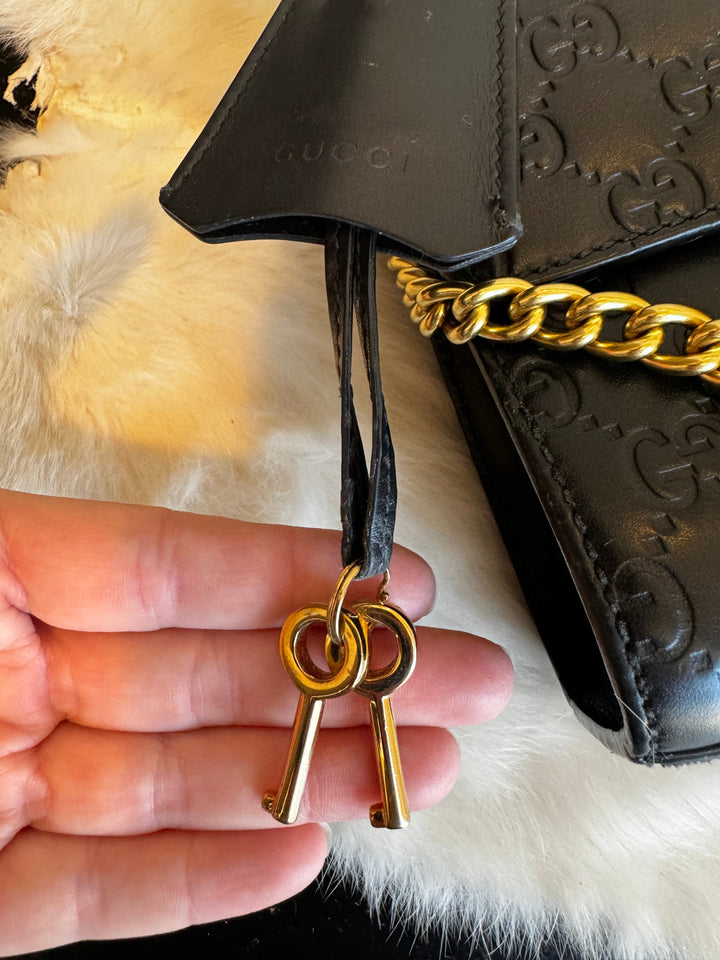 GUCCI Black Guccissima Padlock Mini – Mautto