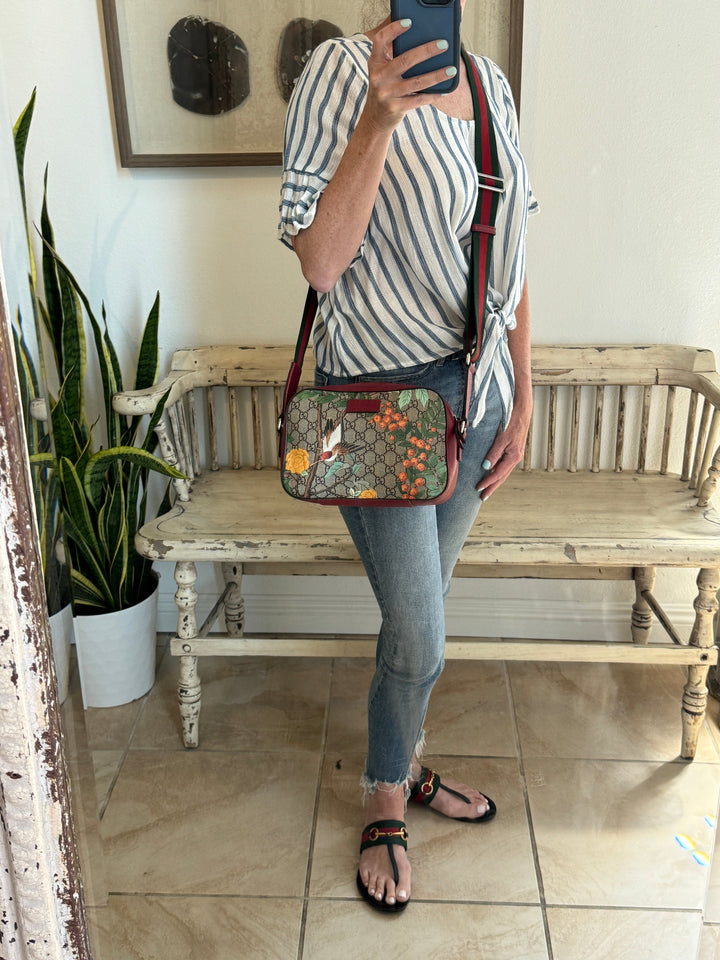 GUCCI Supreme Tian Camera Bag Multicolor Red – Mautto