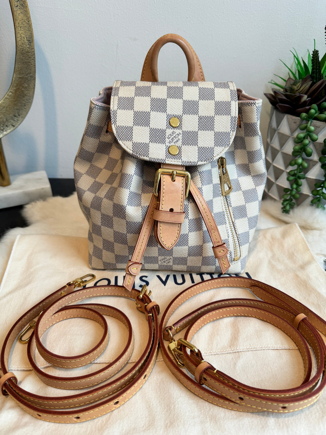 louis vuitton backpack sperone Louis Vuitton Sperone BB Backpack Damier Azur – Mautto