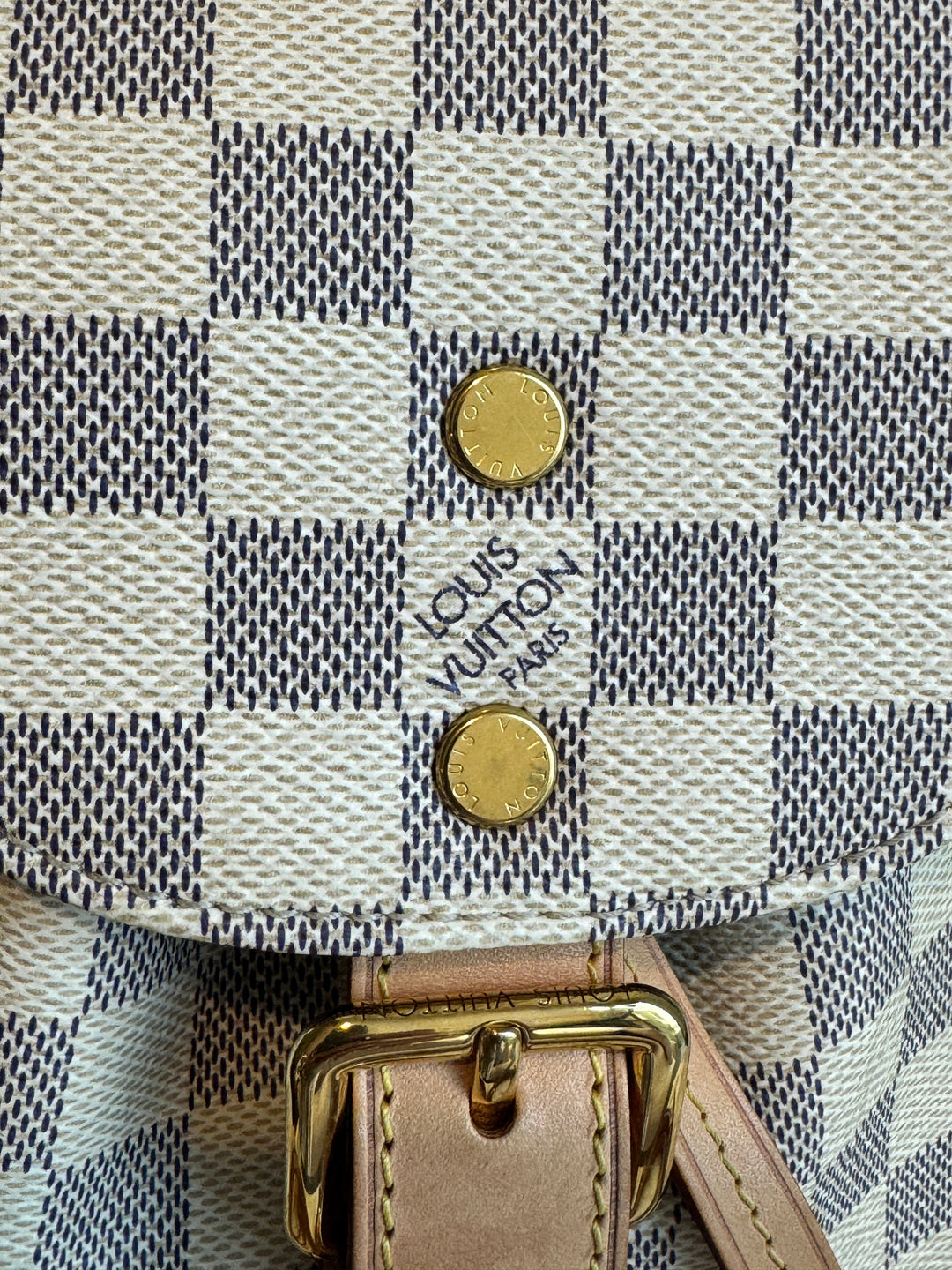 gold drips louis vuitton checkered backpack Louis Vuitton Sperone BB Backpack Damier Azur – Mautto