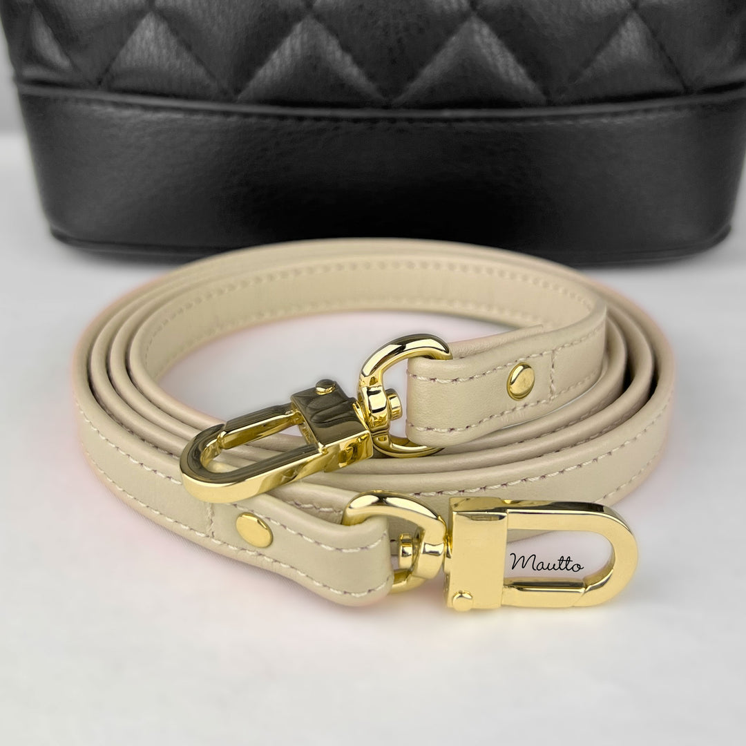 Beige Leather Strap for Purse, Handbag, Phone - Customize  display picture 2
