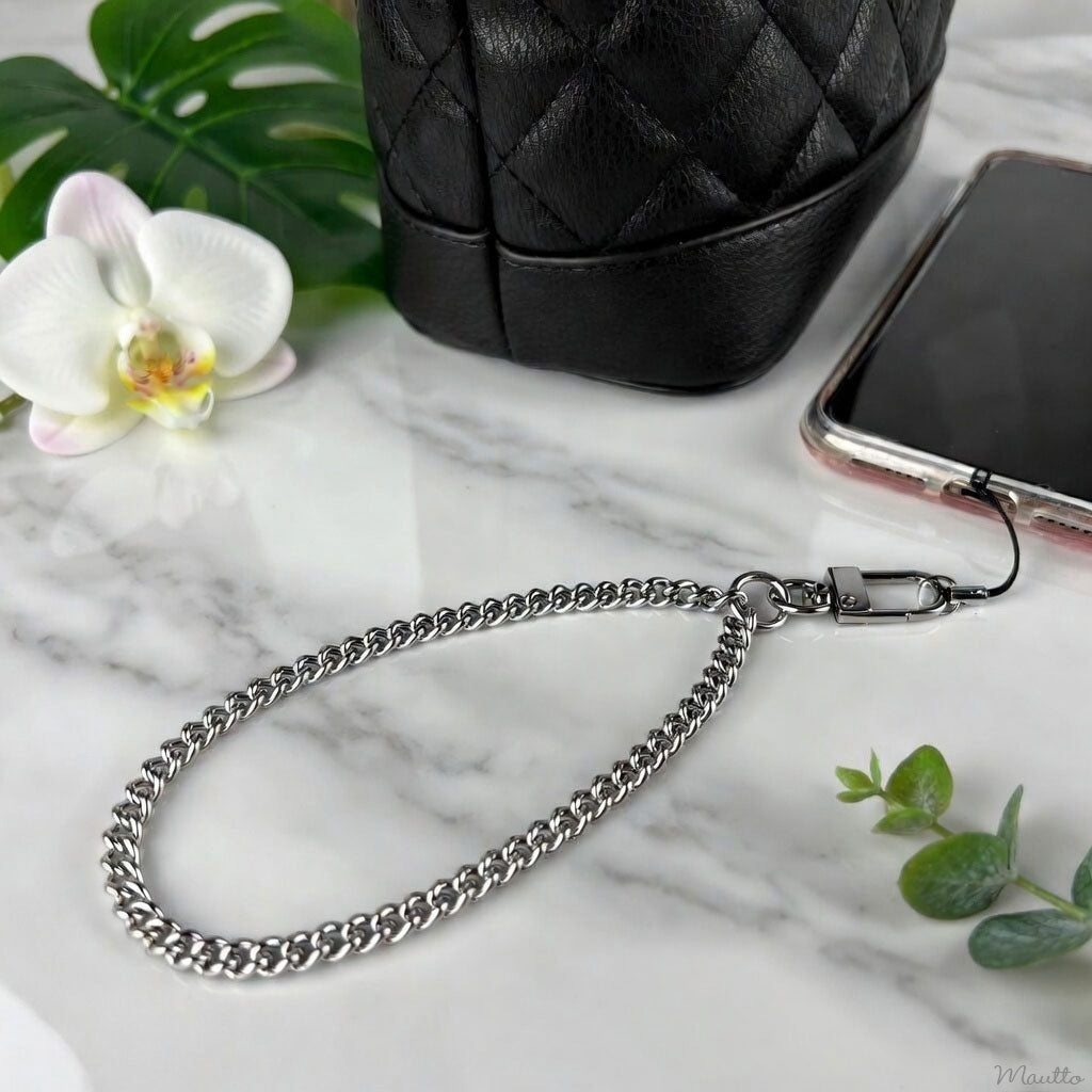 Phone Wrist Strap Chain: Jewelry-Quality Wristlet for Cell Phone Case Silver-tone Phone Wrist Strap Chain: Jewelry-Quality Wristlet for Cell Phone Case Silver-tone