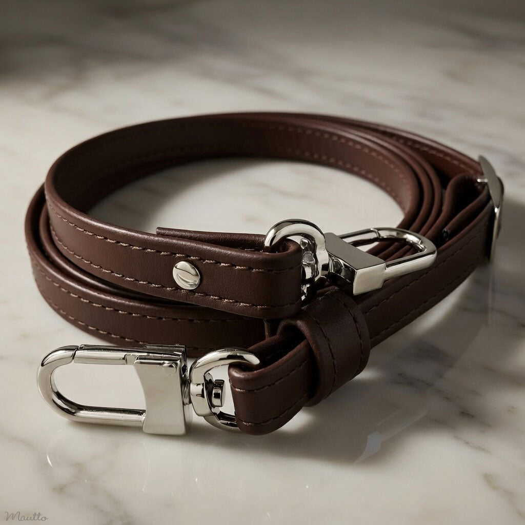 LOUIS VUITTON ブラウンレザーストラップ Dark Brown Adjustable Leather Strap for LV DE Pochette/Eva, Petite
