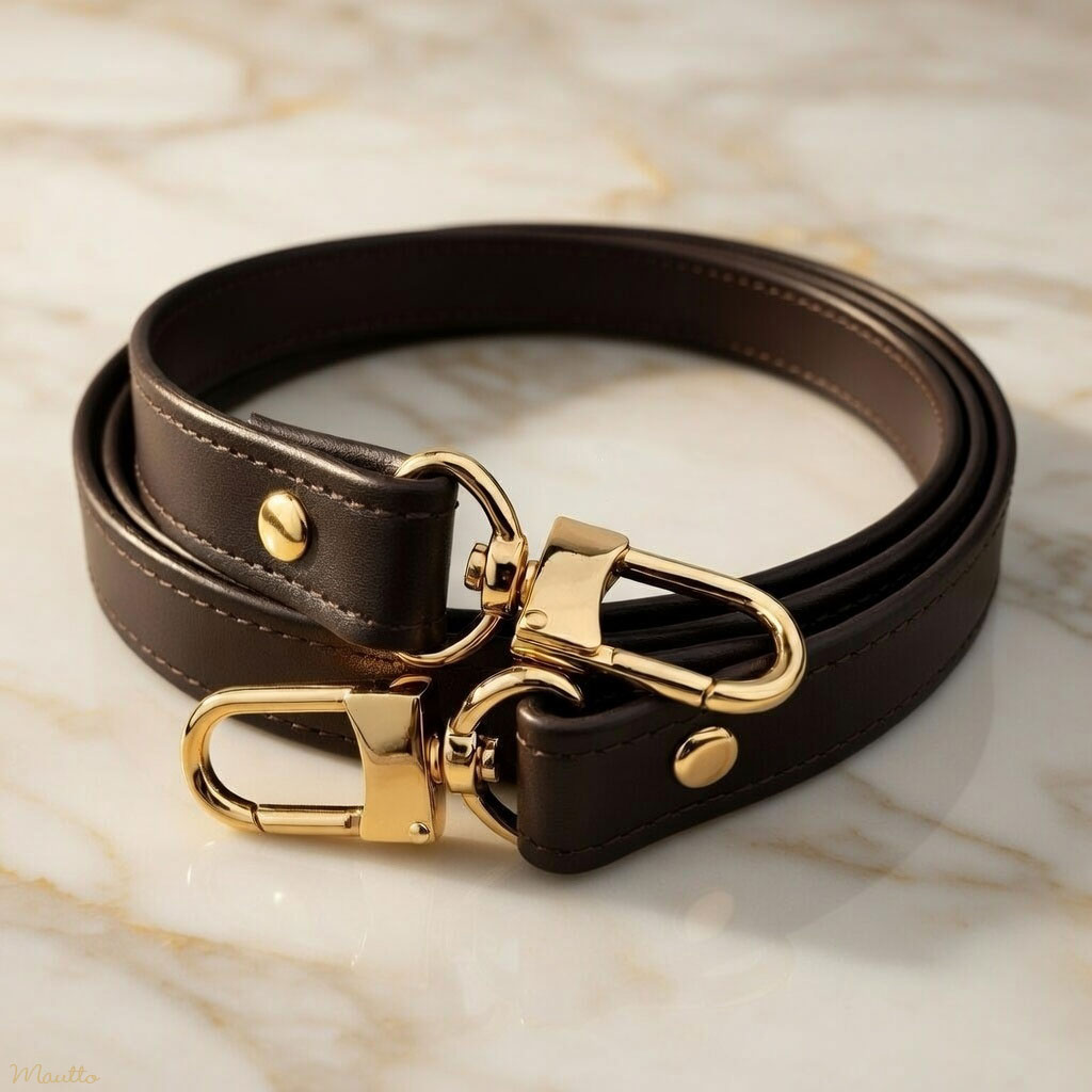 Dark Brown Leather Strap (19mm Width) for LV DE Speedy, Noe  display picture 2