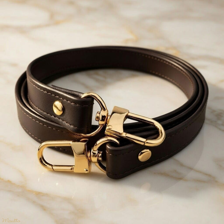 Louis Vuitton♡ ブラウンレザー ストラップ Dark Brown Leather Strap (19mm Width) for LV DE Speedy, Noe, etc