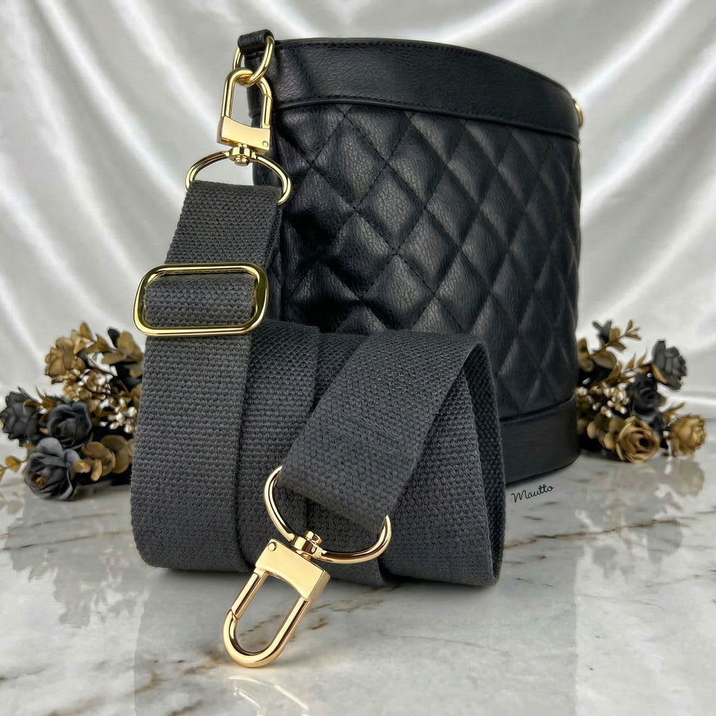 Dark Gray Heavy-duty Fabric Bag Strap Adjustable Shoulder to