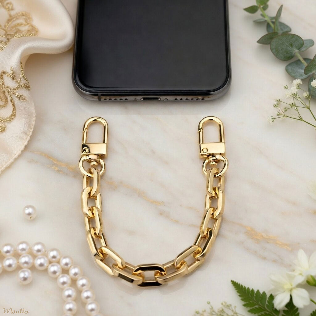 Chain Phone Wristlet Strap or Grab Handle - Luxury Candy Box Links