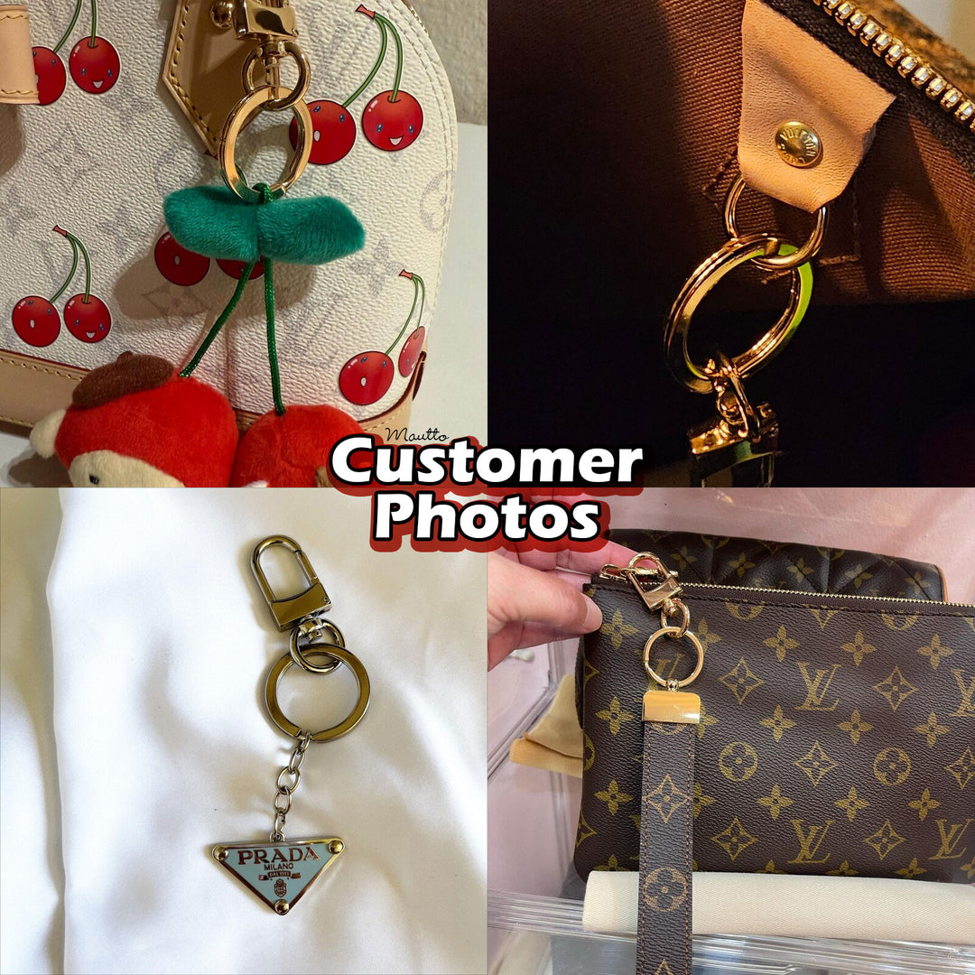 Key Ring/Chain Accessory with Swiveling Clip - LV Key Accessory