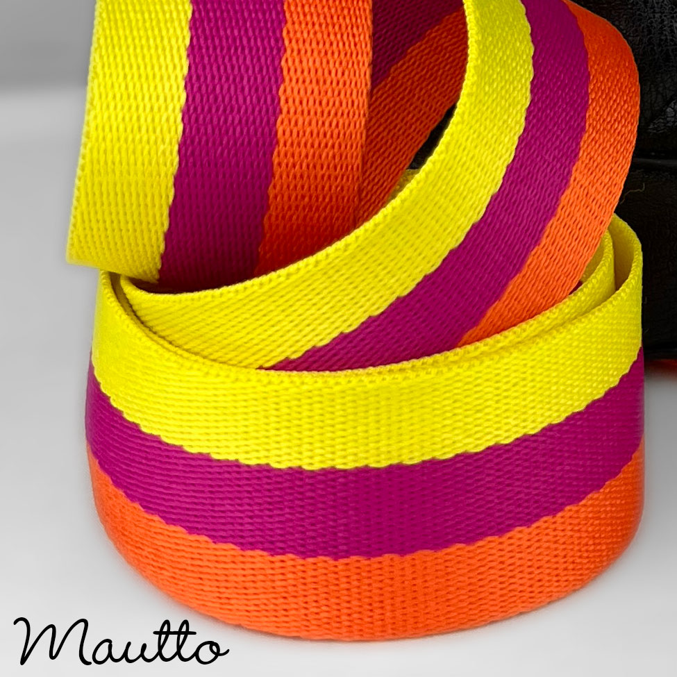 Colorful Neon Strap for Purse Handbag - Yellow Fuchsia  display picture 1