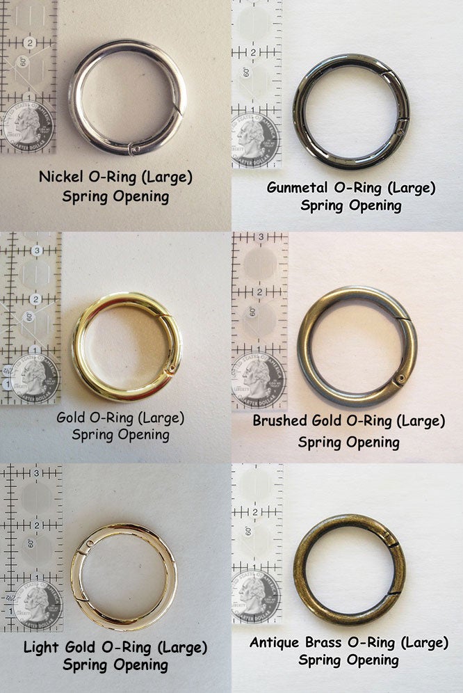  2 Pcs O Ring for Purse Strap,1 inch Spring Rings for Handbag &  Keys,Gold : Everything Else
