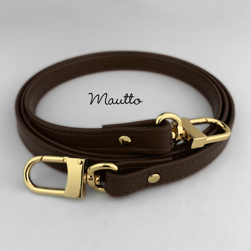 Dark Brown Adjustable Leather Strap for LV DE Speedy, Noe, Metis, Trevi –  Mautto