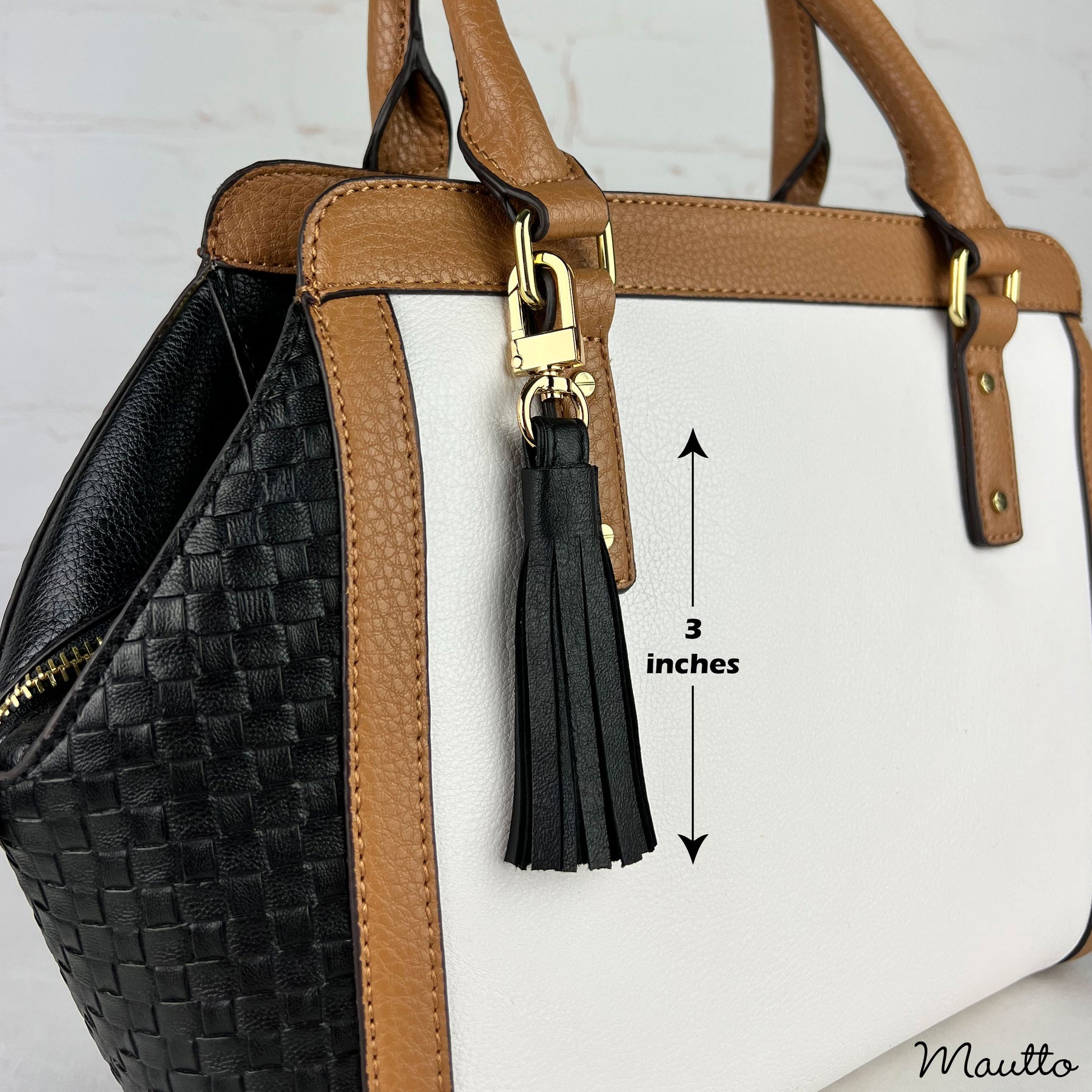 Bag Charm for Louis Vuitton Bag Burgundy Tassel Leather 