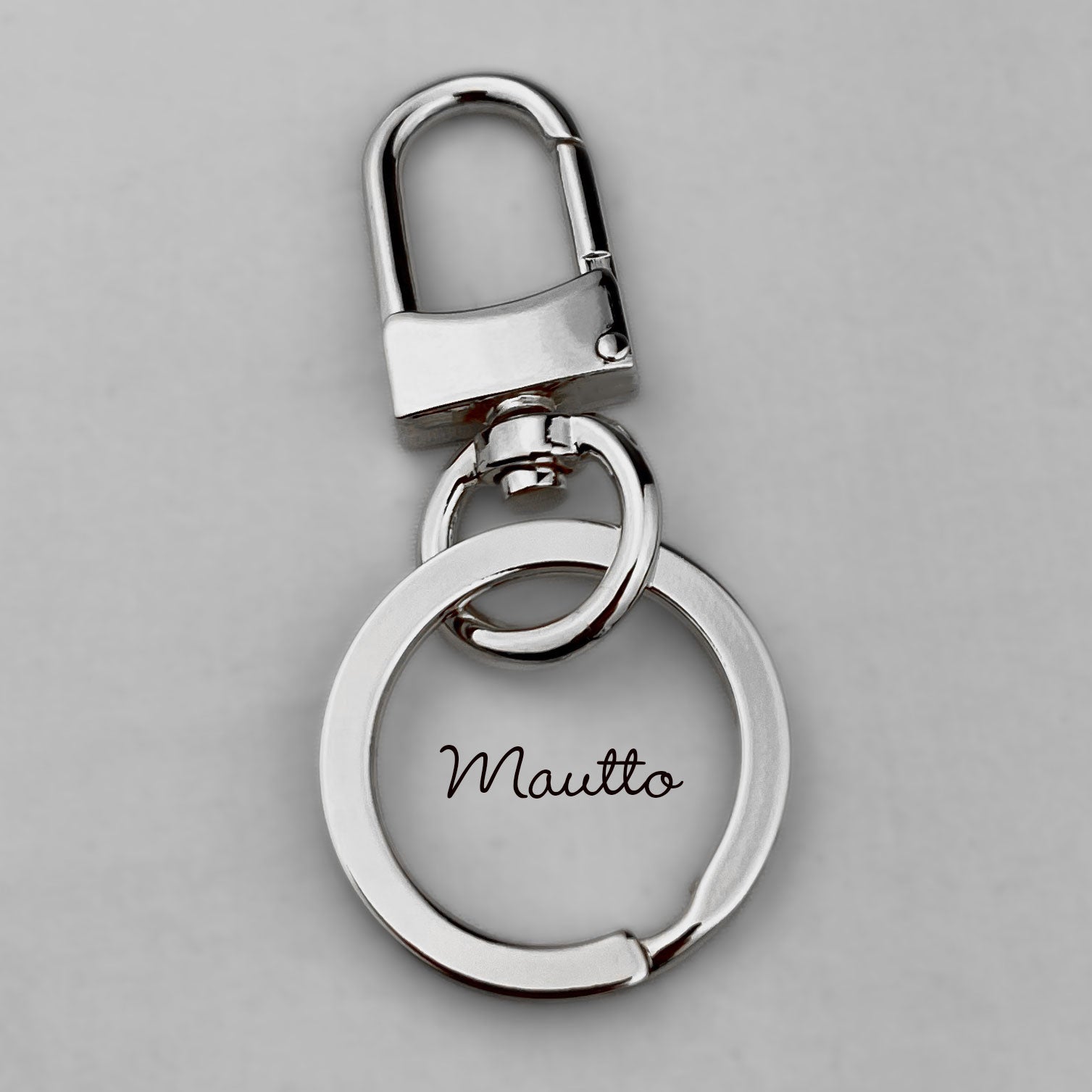 Silver Key Chain Ring Clips - 20 Pack, 8mm D-Ring Swivel Hooks For Keys, Crafts, & Organizing