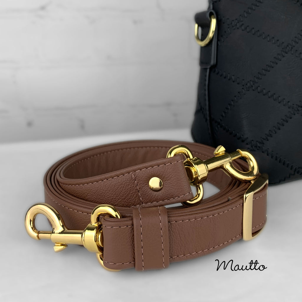 Mautto Dark Brown Leather Crossbody Strap