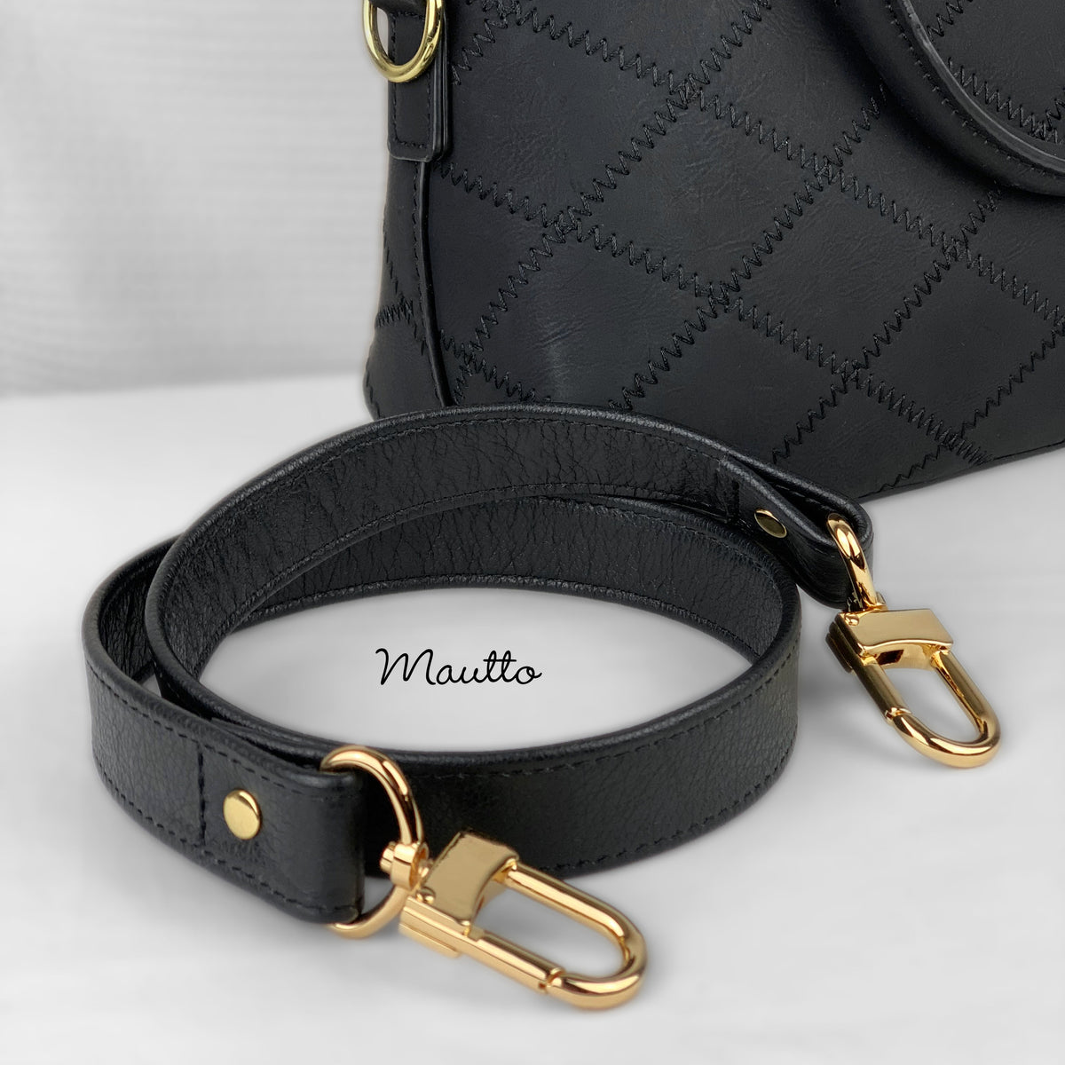 Leather Shoulder Strap - Choose Leather Color & Gold-tone Hardware – Mautto