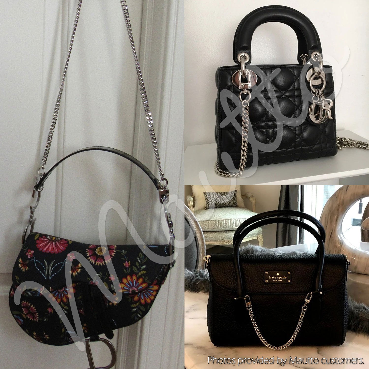 Silver-tone Chain Straps for Luxury/Designer Handbags, Purses & More –  Mautto