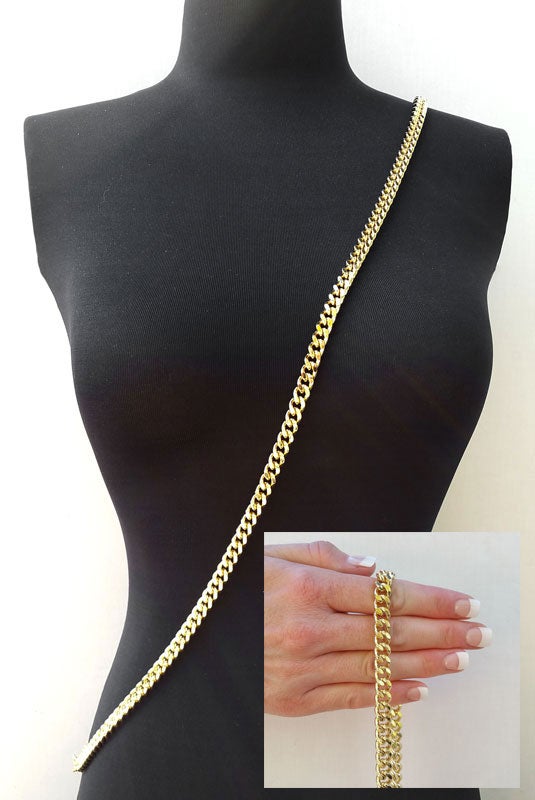 CUBANO Chunky Matte Gold Crossbody Chain Strap – Certified Consignment