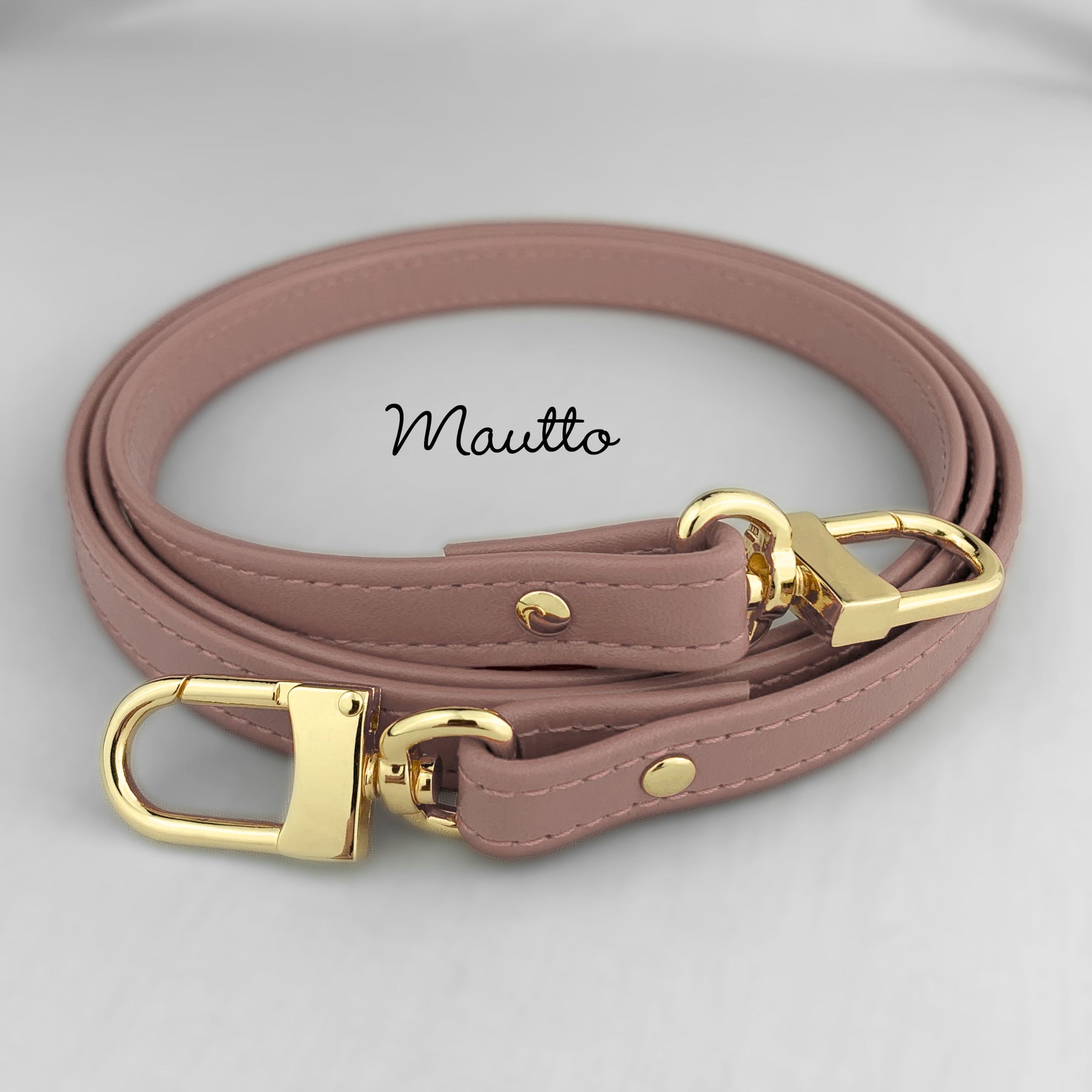 Leather Wrist Strap - 1/2 inch (13mm) Wide - Gold, Silver, Black Clip Light Tan Leather / Gold-Tone