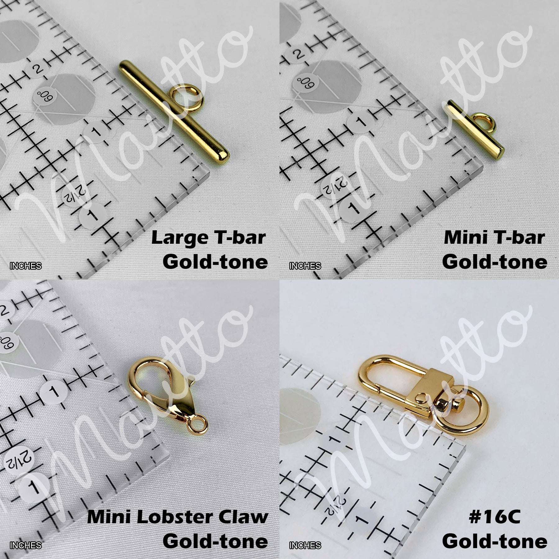 GOLD Chain Purse Strap - Mini Classy Curb Chain - 1/4 Wide