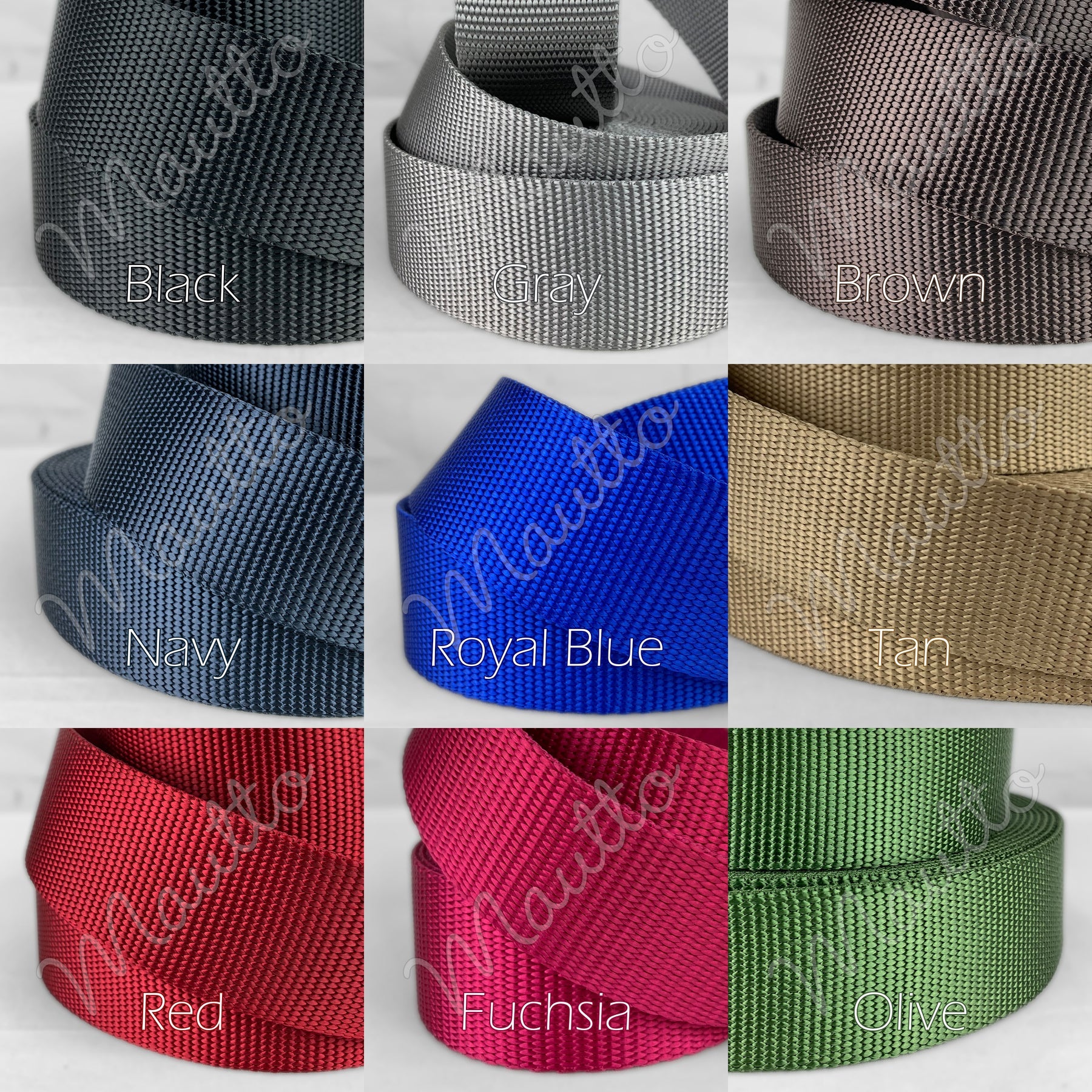 Adjustable Nylon Strap, Wide/Comfy, Choose Color & Silver-tone Hooks –  Mautto