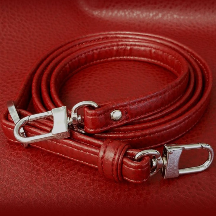 Wide, Leather Short Crossbody Strap - 40 inch Length, 1.5 inch (38mm) Wide  - Choose Gold-tone or Aged Gold Connector Style - Modern Colors Collection