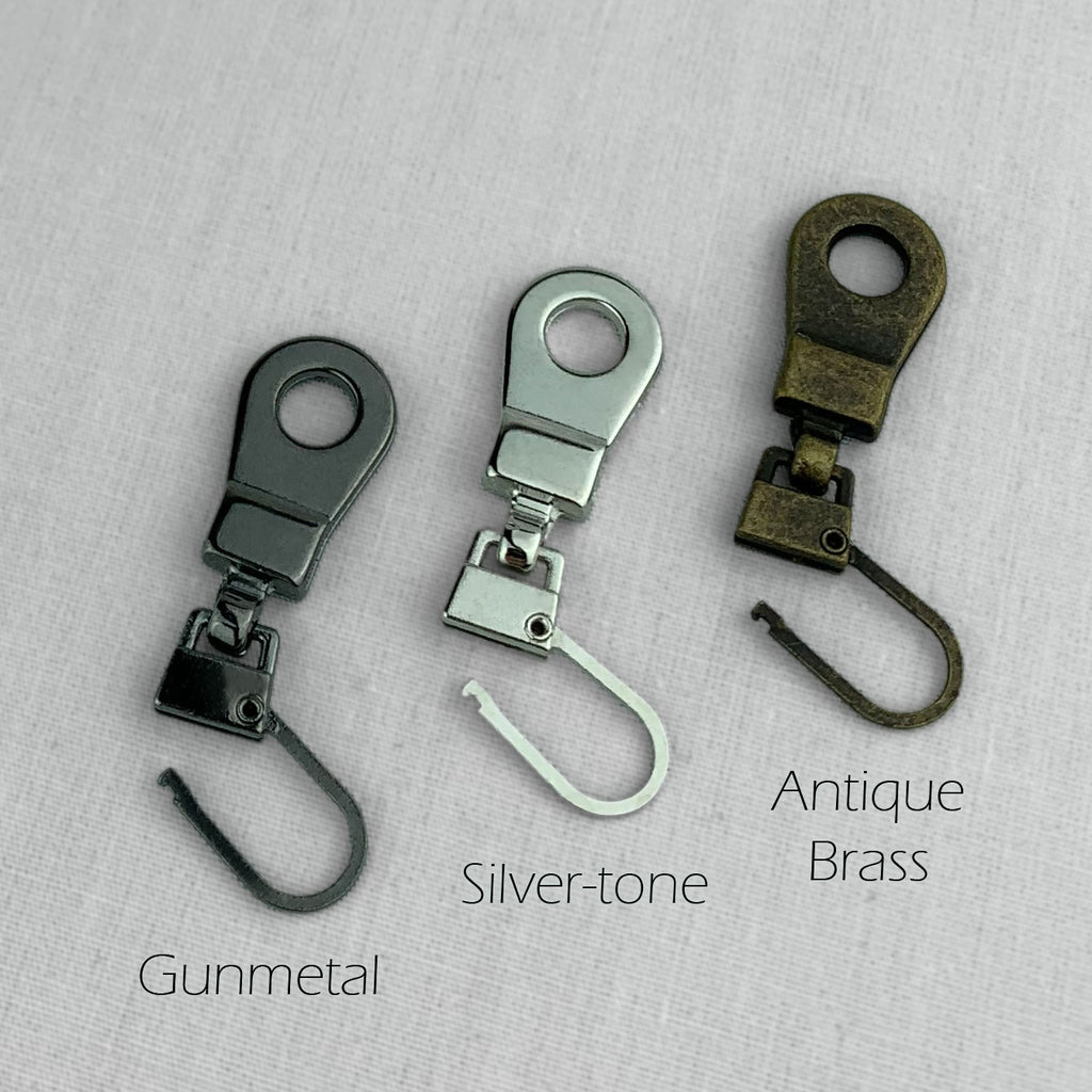 Longchamp Replacement Gunmetal Tone Hardware Zipper Pull