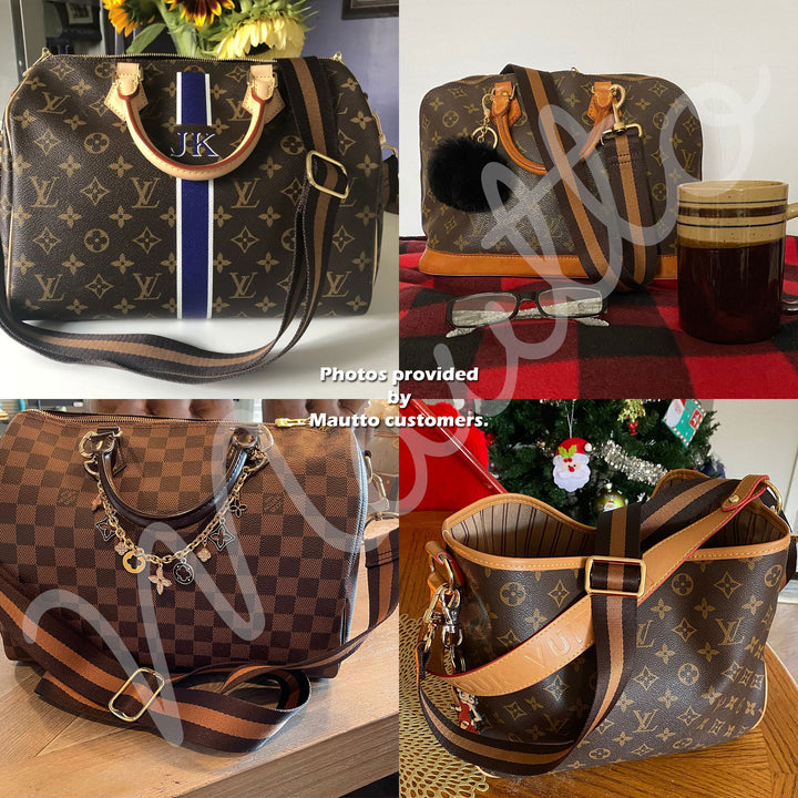 Darn Brown Leather Crossbody Replacement selling Strap for Damier Ebene Keepall 1 inches