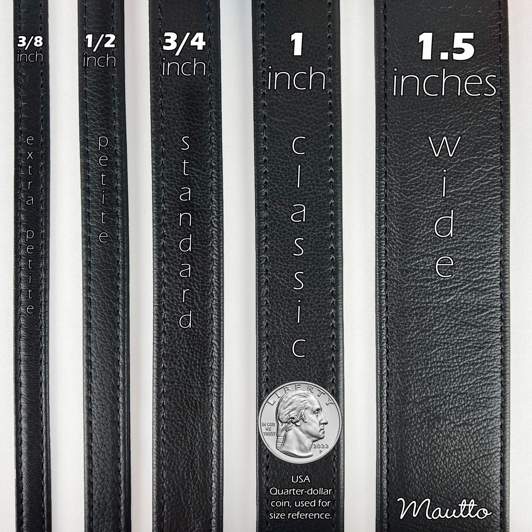 Mautto Black Leather Strap (13mm Petite Width) for LV Pochette, Alma, Eva Etc 40 Short Crossbody / Silver-Tone